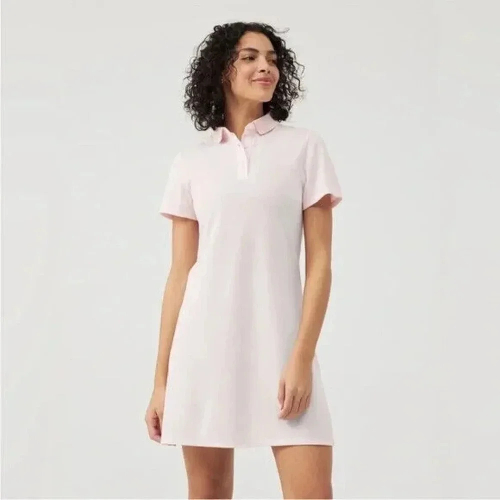 Outdoor Voices Birdie Polo Dress Size Small Pinkfinch Preppy Casual Golf Active